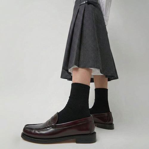 Cotton Crew Socks for Women with Soft Gel Heel Grip