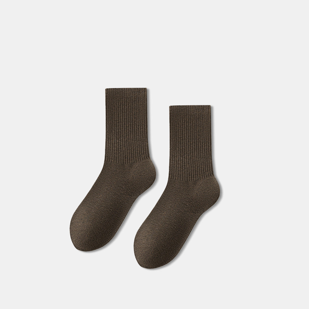 Cotton Crew Socks for Women with Soft Gel Heel Grip