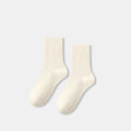 Cable-Knit Cotton Crew Socks for Women